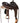 15" High Horse Rosebud Black Trail Saddle - Wide|17775