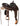 15" High Horse Rosebud Black Trail Saddle - Wide|17775